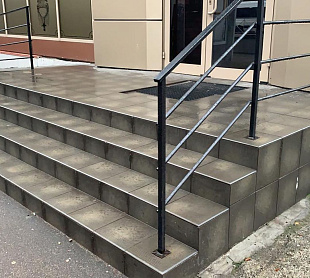 Угловая клинкерная ступень с капиносом Paradyz Semir Grafit, 330*330*11 мм Hit Ceramics