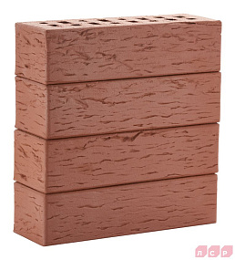 Клинкер фасадный тёмно-красный "Эдинбург" 0,71NF береста ЛСР