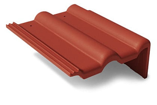 Франкфуртская Боковая ПРАВАЯ минеральная черепица Вишня BRAAS