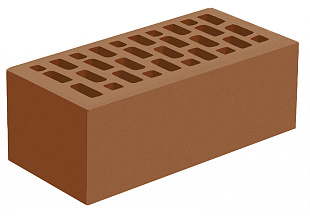 Кирпич лицевой Голицынский кирпичный завод терракотовый полуторный гладкий