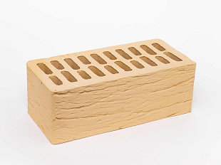 Кирпич лицевой пустотелый полуторный Слоновая Кость Рустик 0.9 НФ