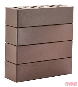 Клинкер фасадный темно-терракотовый флэшинг "Брюгге" 0,71NF гладкий ЛСР