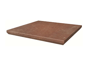 Угловая клинкерная ступень с капиносом Paradyz Scandiano Rosso, 330*330*11 мм Hit Ceramics