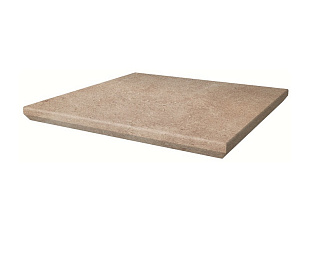 Угловая клинкерная ступень с капиносом Paradyz Scandiano Ochra, 330*330*11 мм Hit Ceramics