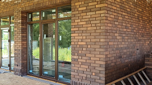 Клинкер пустотелый лицевой Коричневый Каре Керма премиум клинкер