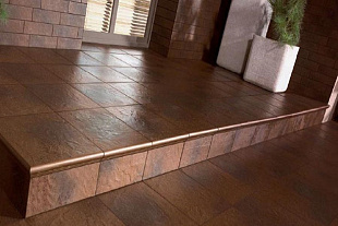 Угловая клинкерная ступень с капиносом Paradyz Semir Brown, 330*330*11 мм Hit Ceramics