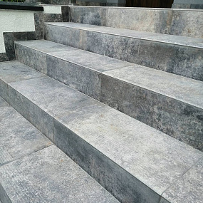 Фронтальная клинкерная ступень простая Paradyz Viano Grys, 300*300*11 мм Hit Ceramics