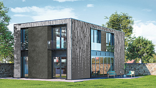 Фасадная плита фиброцементная Panda Digital Перфорация 3D