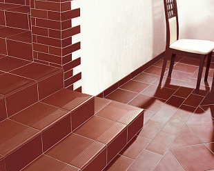 Угловая клинкерная ступень с капиносом Paradyz Natural Rosa Duro, 330*330*11 мм Hit Ceramics