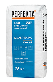 Клей плиточный универсальный Мультификс C1 TE Белый, 25 кг PERFEKTA