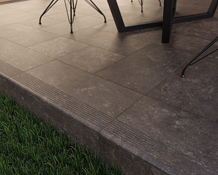 Фронтальная клинкерная ступень с капиносом Paradyz Ilario Brown, 330*299*11 мм Hit Ceramics